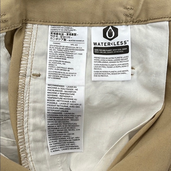 LEVI’S PREMIUM Khaki High Waist Cotton Pants Chinos Tapered Pleated, Size 30 - Picture 12 of 14